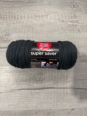 Red Heart Super Saver Yarn - Charcoal Color 7 oz 364 yds